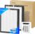 Replacement Filter Compatible with AKEELIA AP380 Air Purifier for Home Large Room Bedroom, Air Cleaner 3-in-1 HEPA Activated Carbon Filter for Smoke, Dust, Pet Hair, Pollen, 2 Pack