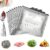 Reusable Aluminum Foil Sealable Storage Bags, New Resealable Vacuum Zipper Pouches for Food with Label and Stand-Up Bottom Design for Vegetable Fruit Meat (10, 7.9 in)